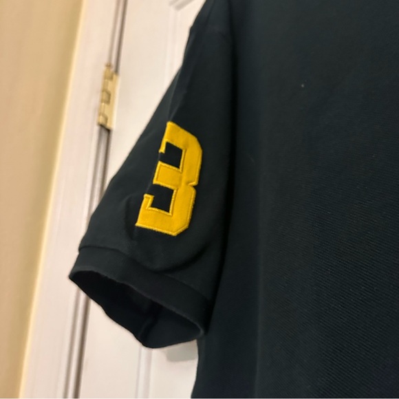 Vintage Polo by Ralph Lauren Men's Black Yellow Polo Shirt Big Pony Size XXL - Picture 4 of 8